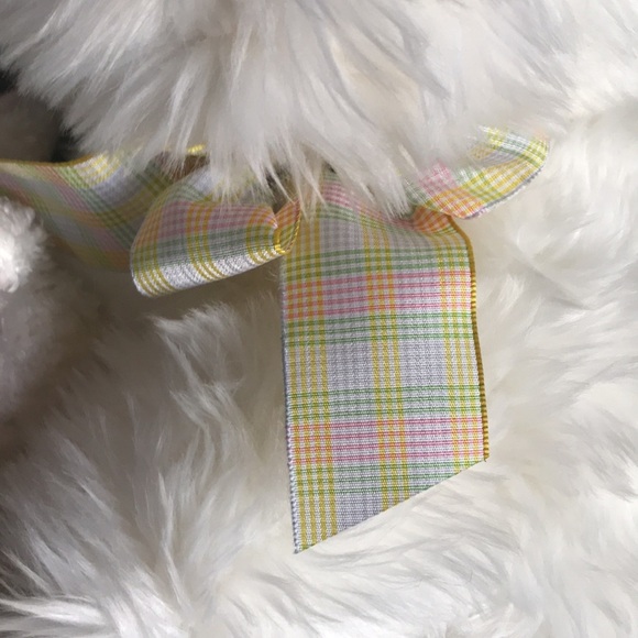 E & J Classics large white Easter bunny with baby in egg stuffed animal plushie - Picture 9 of 12